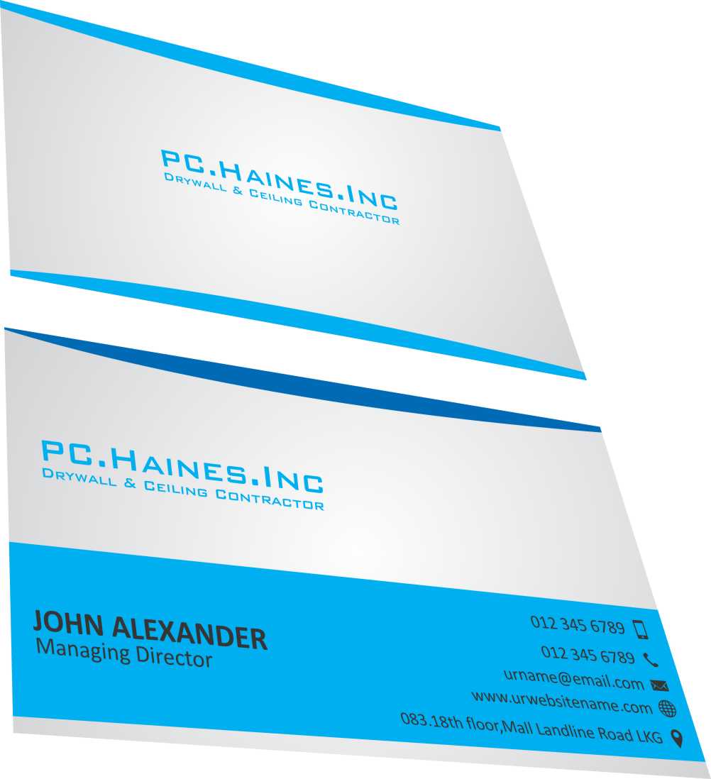 Business Card Design by AwsomeD for PC.Haines.INC Drywall & Ceiling Contractor | Design #3557010