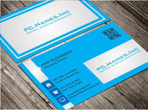 Business Card Design by AwsomeD for PC.Haines.INC Drywall & Ceiling Contractor | Design #3557013