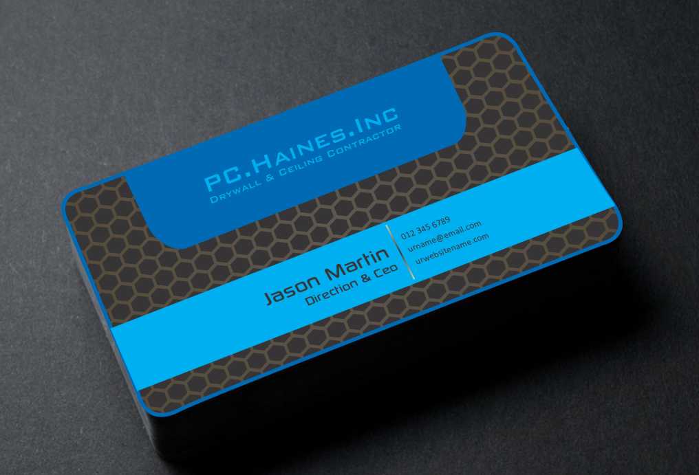 Business Card Design by AwsomeD for PC.Haines.INC Drywall & Ceiling Contractor | Design #3557015