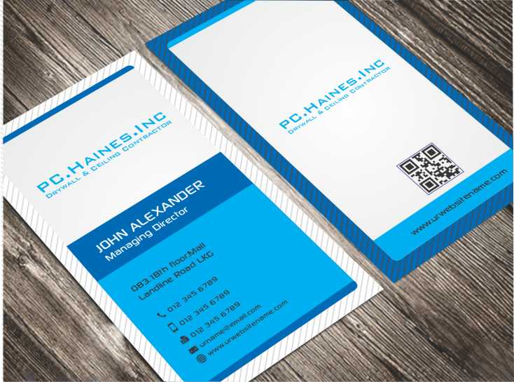 Business Card Design by AwsomeD for PC.Haines.INC Drywall & Ceiling Contractor | Design #3557016