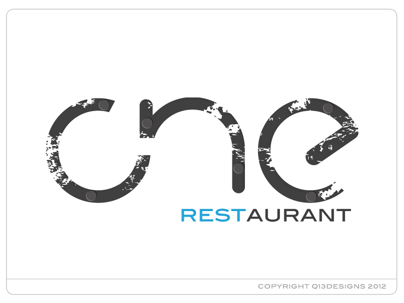 Logo Design by Suzie Q - Q13Designs.com for Restaurant One | Design #896723