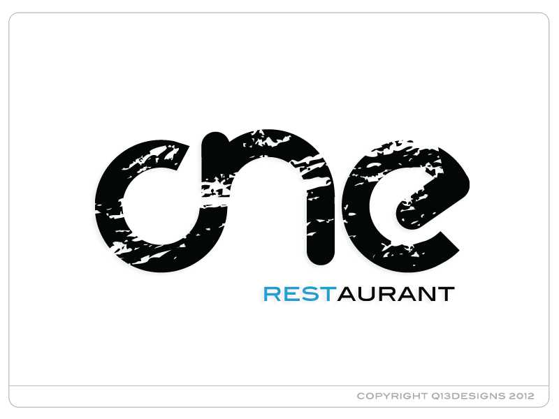 Logo Design by Suzie Q - Q13Designs.com for Restaurant One | Design #902395