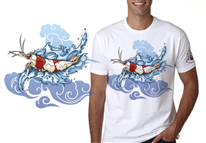 Fan Shirt for aquaristic Shrimp Freaks - Japan Tattoo Style | T-Shirt-Design von dsgrapiko