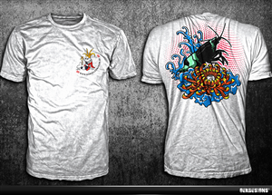 Fan Shirt for aquaristic Shrimp Freaks - Japan Tattoo Style | T-Shirt-Design von gekgrfx
