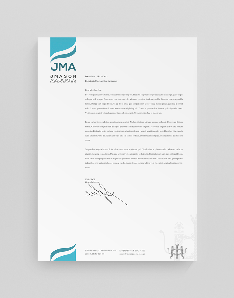 Letterhead Design by stoodio.id for J Mason Associates | Design #3604383