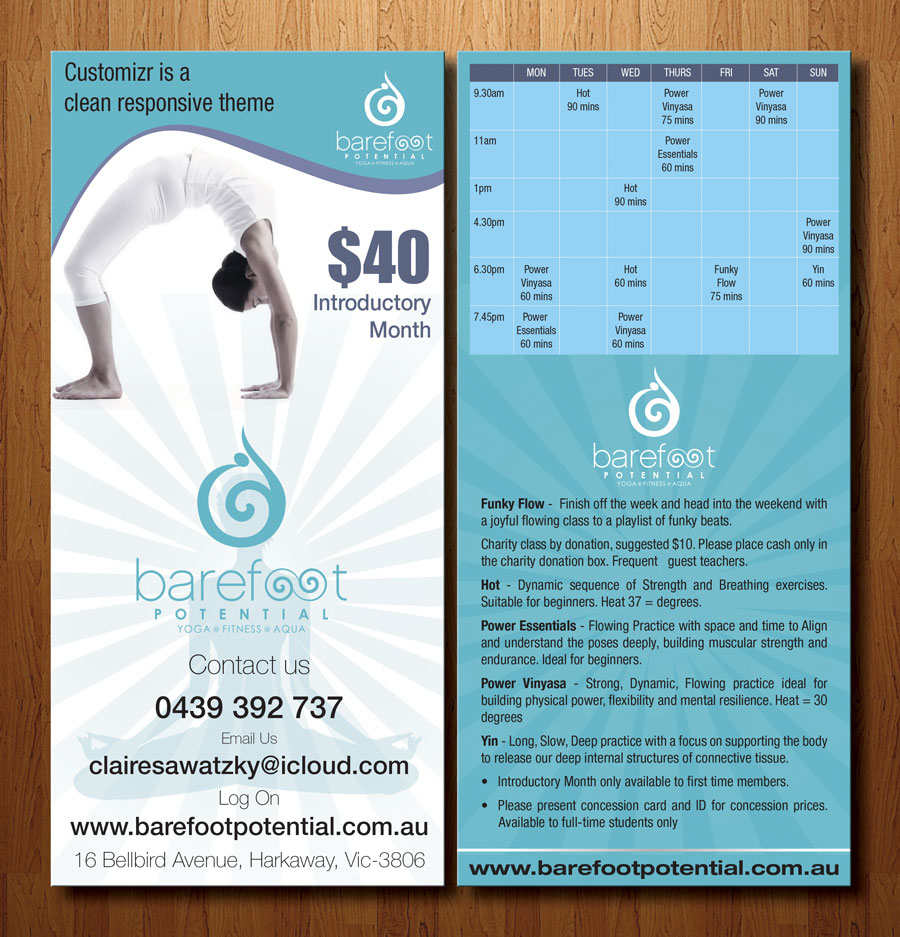 Flyer Design by theblueart for Barefoot Potential | Design #3566896