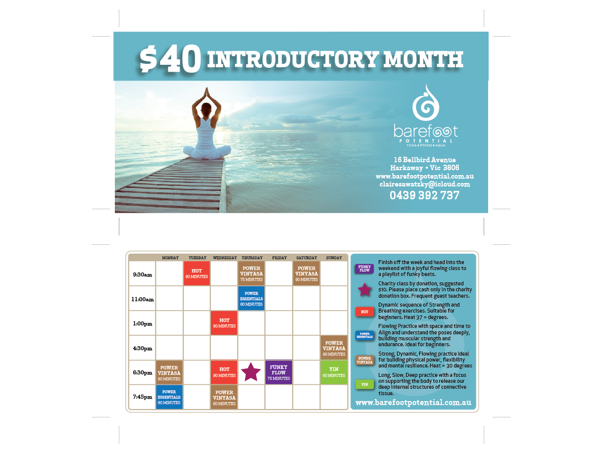 Flyer Design by 90 Degree Design for Barefoot Potential | Design #3574466