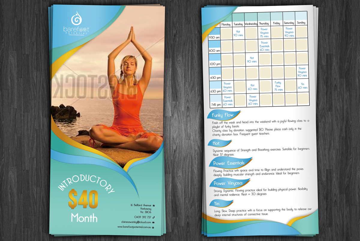 yoga brochure design