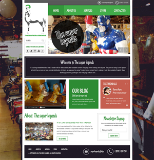 Web Design by pb for super legend corp | Design: #3578722