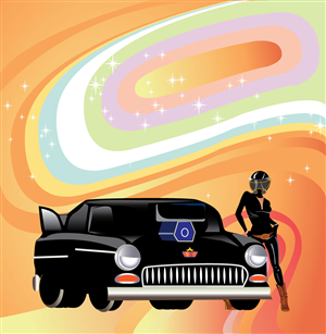 Comic Book Cover Poster for Drag Race Team 