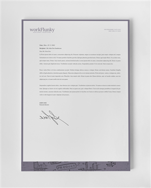 Virtual assistant company needs letterhead and email signature | Diseño de Papelería por stoodio.id