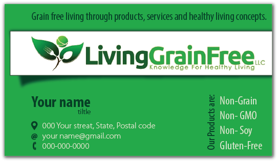 Visitenkarten-Design von Milager für Living Grain Free, LLC | Design #3616209