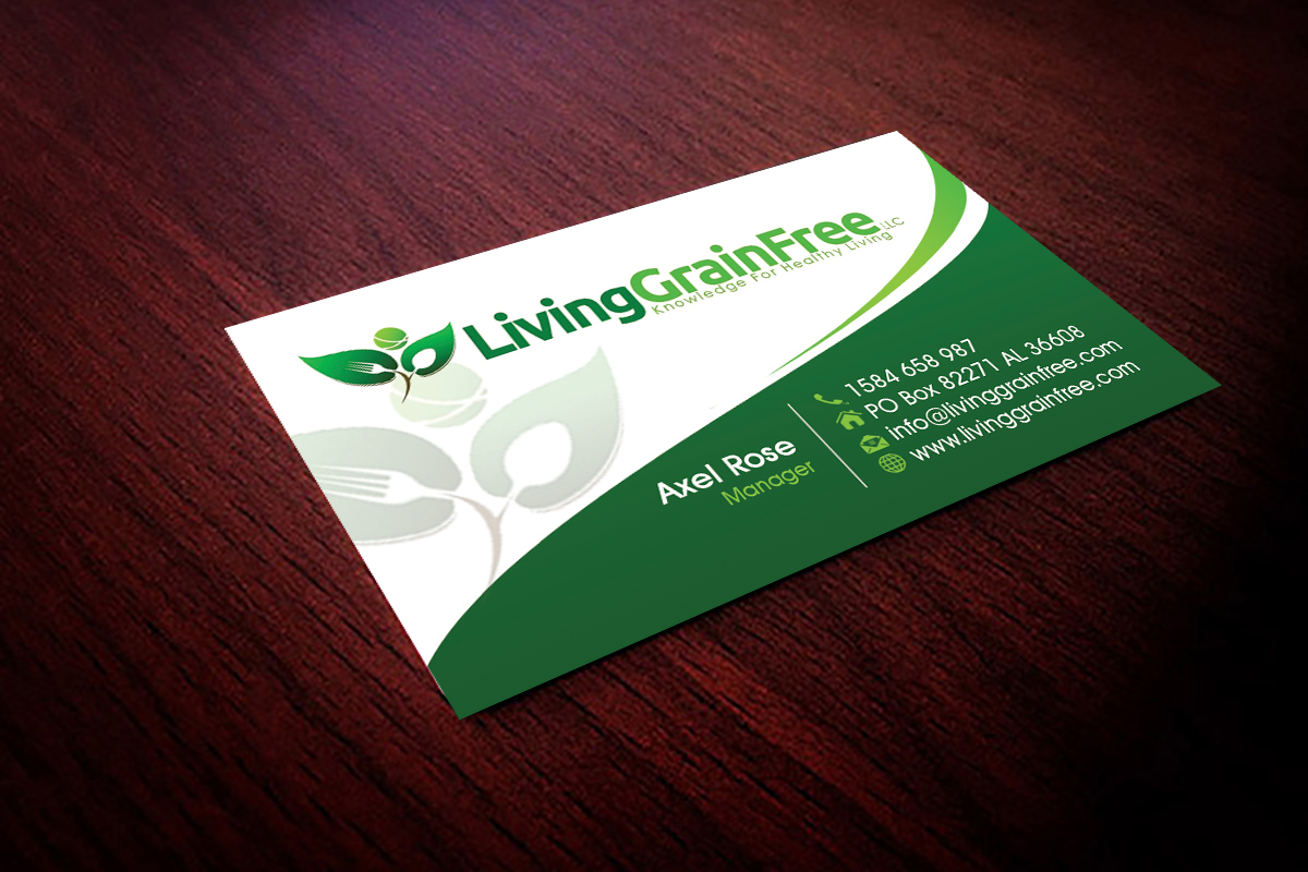 Business Card Design by Hardcore Design for Living Grain Free, LLC | Design #3629133