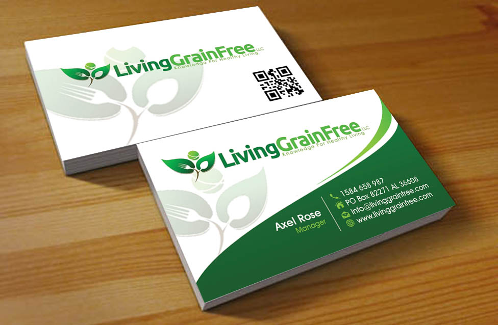 Business Card Design by Hardcore Design for Living Grain Free, LLC | Design #3696364