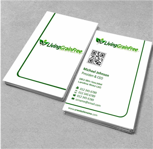 Business Card Design by AwsomeD for Living Grain Free, LLC | Design #3562317