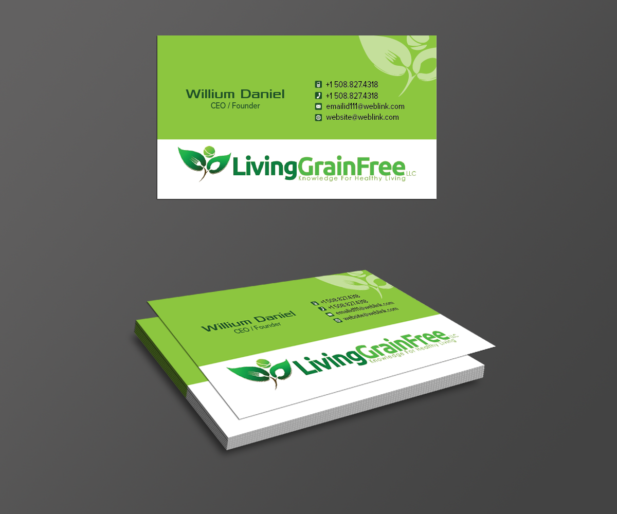 Business Card Design by kousik for Living Grain Free, LLC | Design #3579525