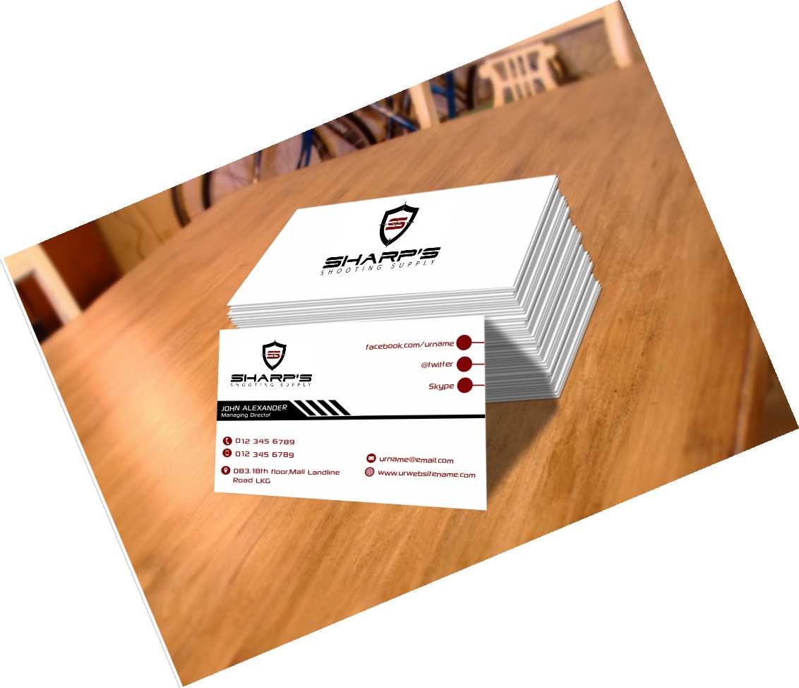 Diseño de Tarjeta de Presentación por AwsomeD para Sharp's Shooting Supply | Diseño #3562291