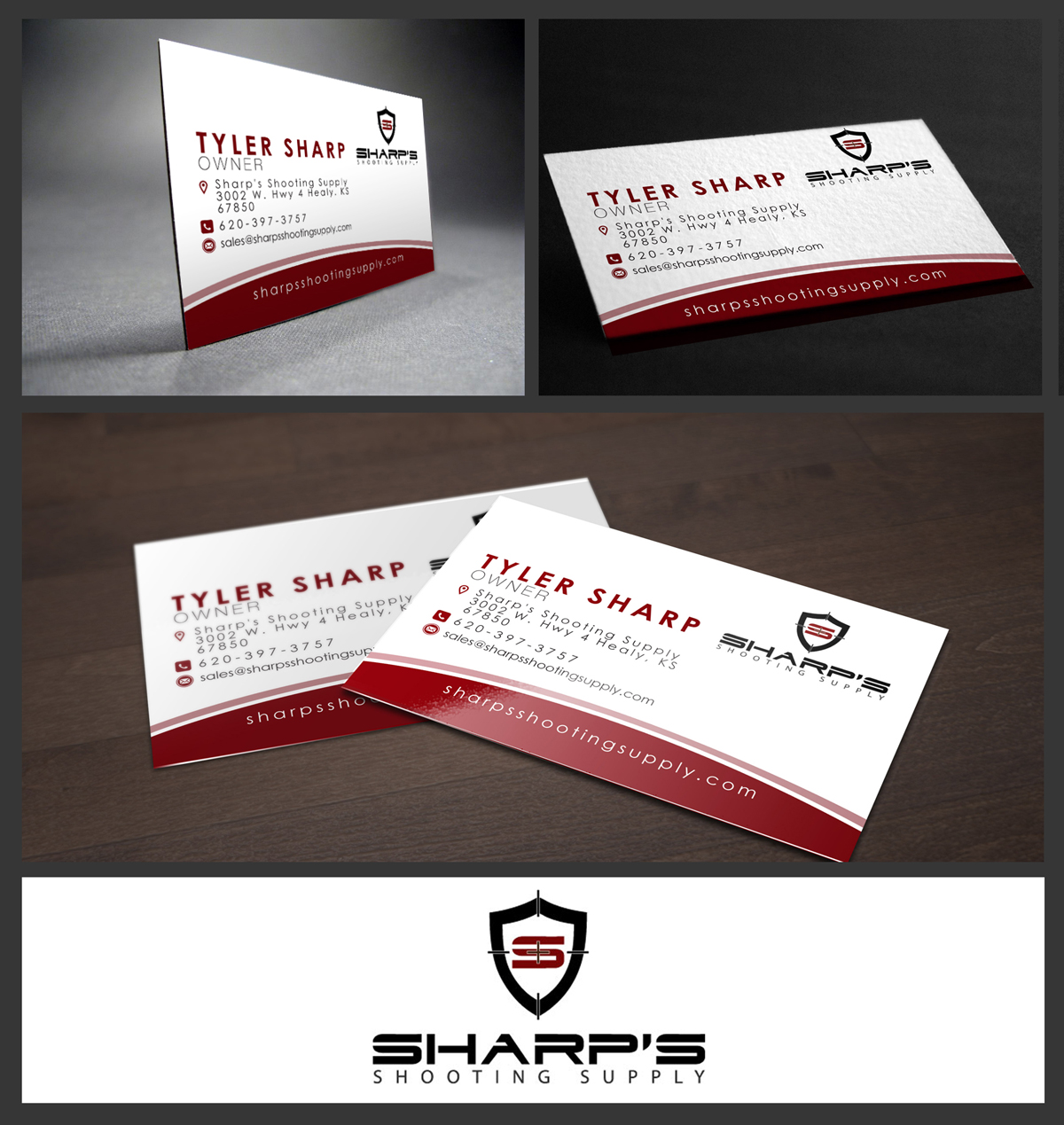 Diseño de Tarjeta de Presentación por Ahero Production para Sharp's Shooting Supply | Diseño #3566415