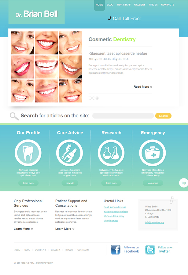 Web Design by The Pixelcraft Studio for Brian Bell, DDS | Design #3572699