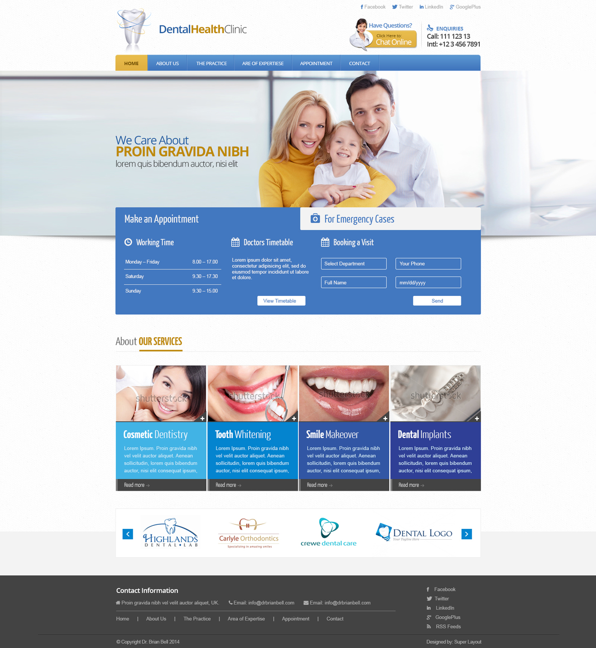 Web Design par SuperLayout pour Brian Bell, DDS | Design #3589058