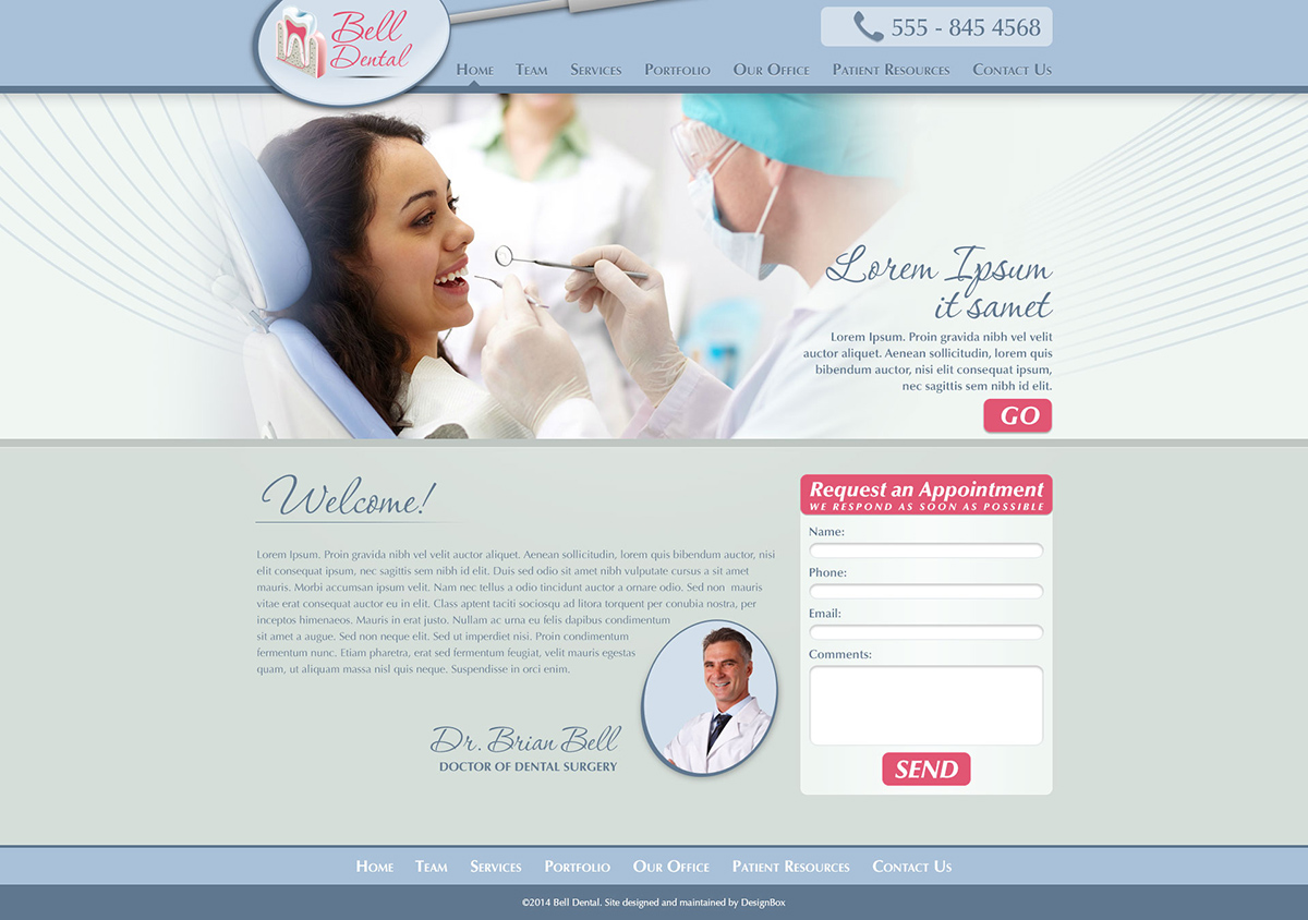 Web Design by designbox for Brian Bell, DDS | Design #3736407