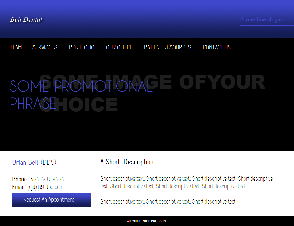 Web Design by coa for Brian Bell, DDS | Design #3744711