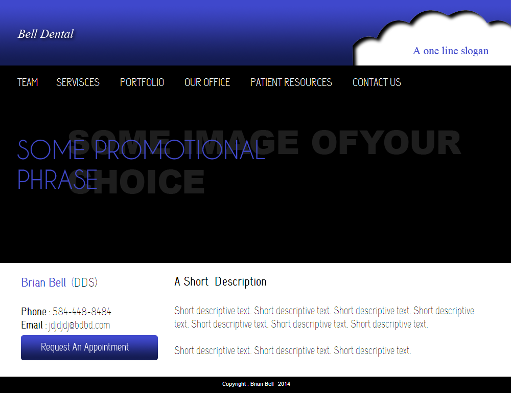 Web Design by coa for Brian Bell, DDS | Design #3747768