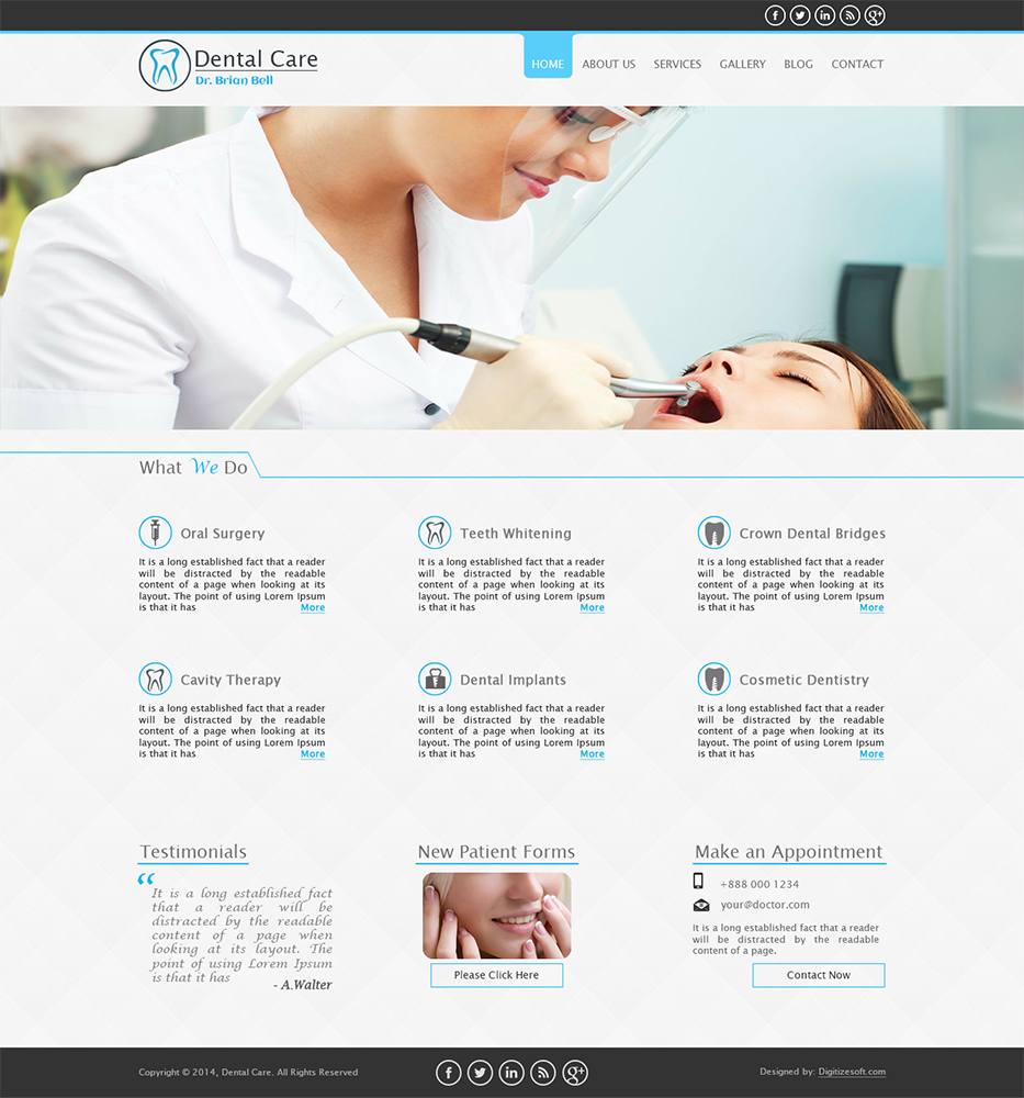 Web Design by hitesh.digitize for Brian Bell, DDS | Design #3574650
