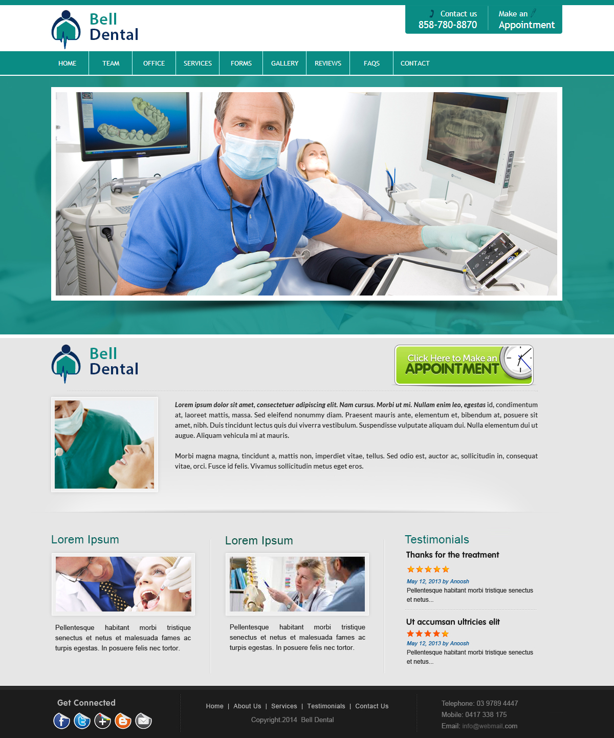 Web Design by webxvision for Brian Bell, DDS | Design #3596342