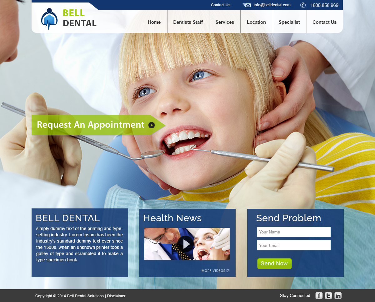 Web Design by webxvision for Brian Bell, DDS | Design #3608017