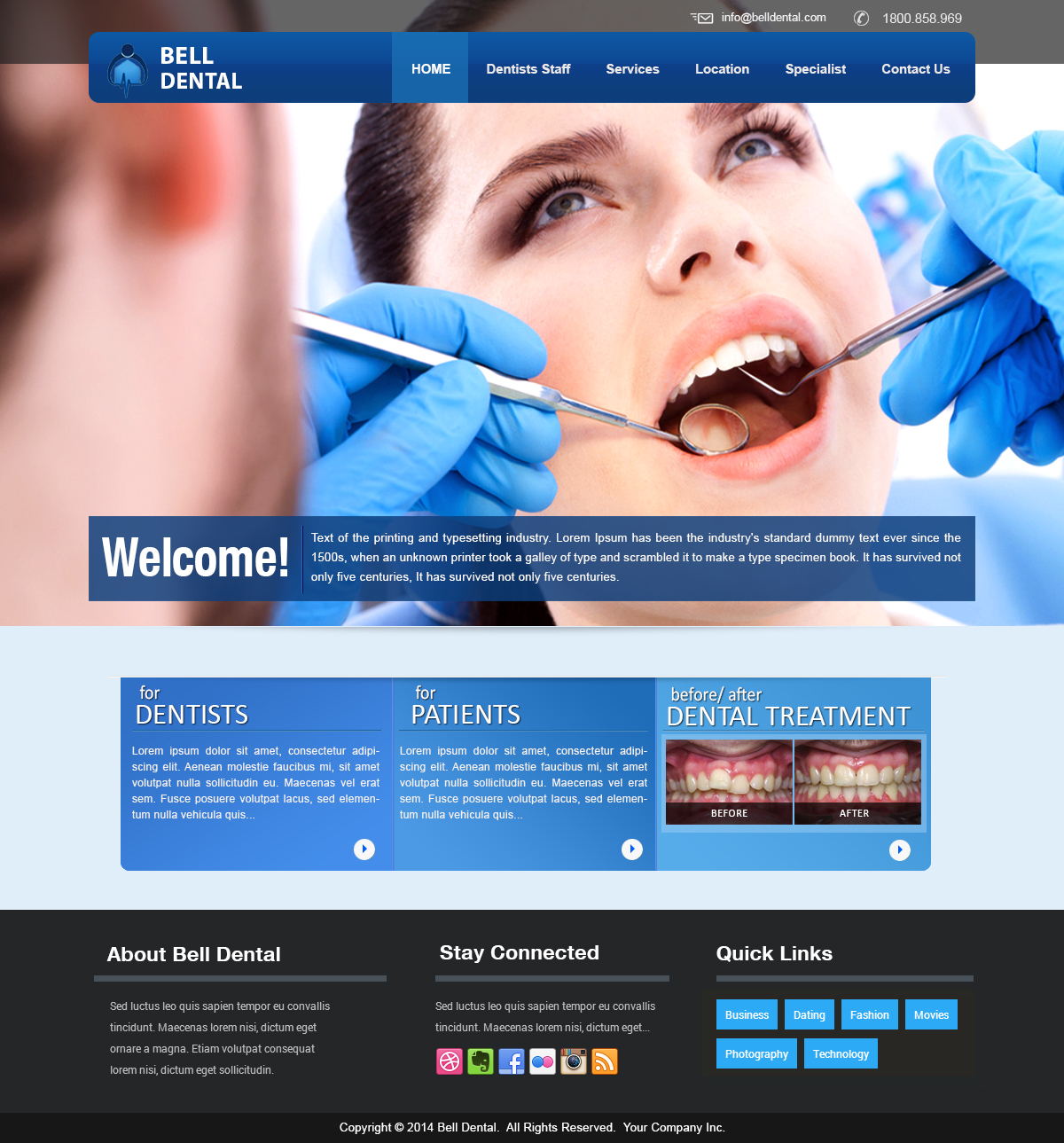 Web Design par webxvision pour Brian Bell, DDS | Design #3617604