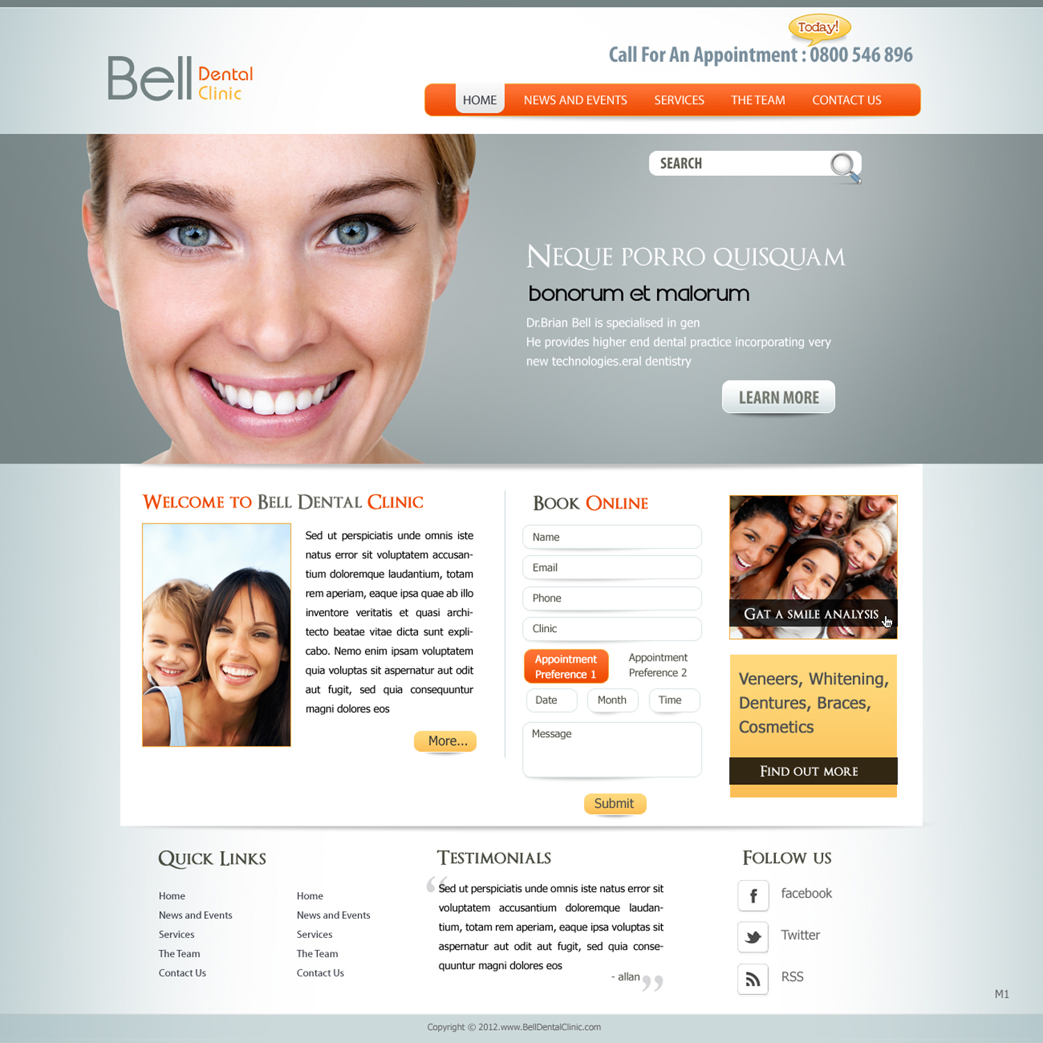 Web Design by pb for Brian Bell, DDS | Design #3578525