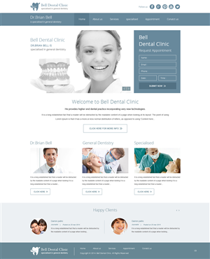Web Design par pb pour Brian Bell, DDS | Design : #3578526