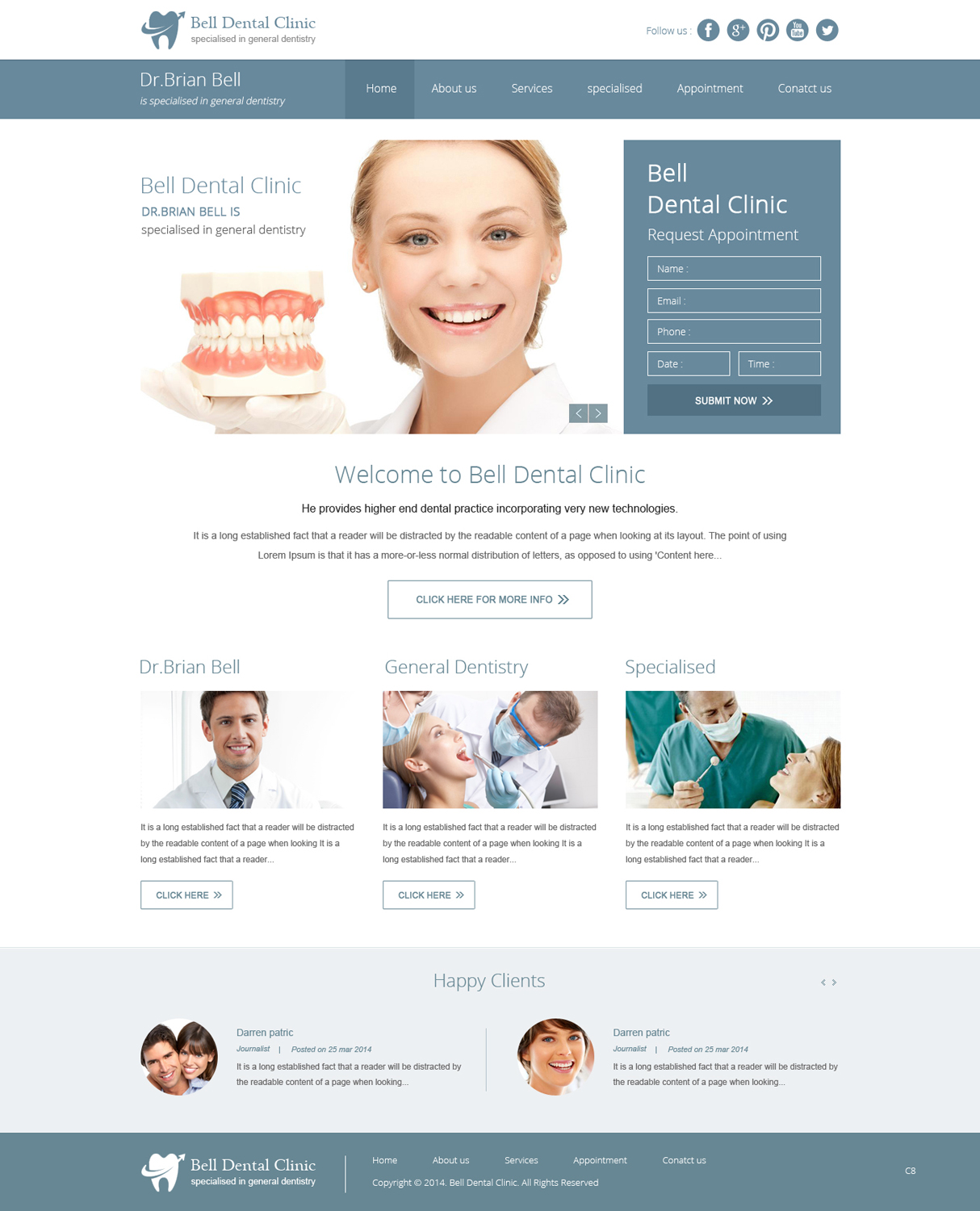 Web Design by pb for Brian Bell, DDS | Design #3578529