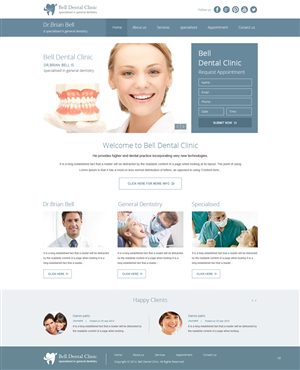 Web Design par pb pour Brian Bell, DDS | Design : #3578529