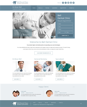 Web Design par pb pour Brian Bell, DDS | Design : #3578533