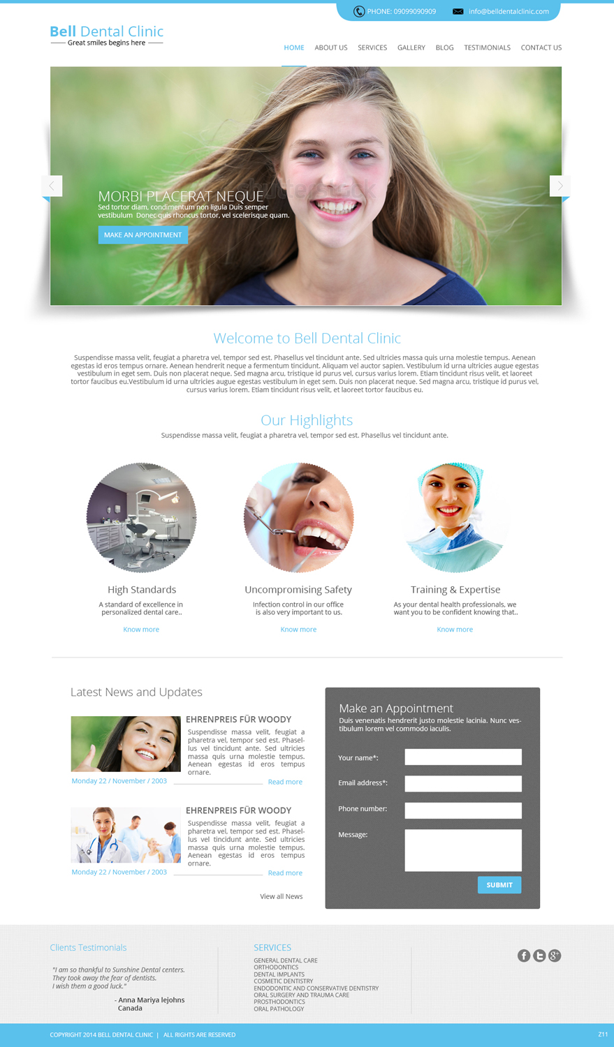 Web Design par pb pour Brian Bell, DDS | Design #3578558