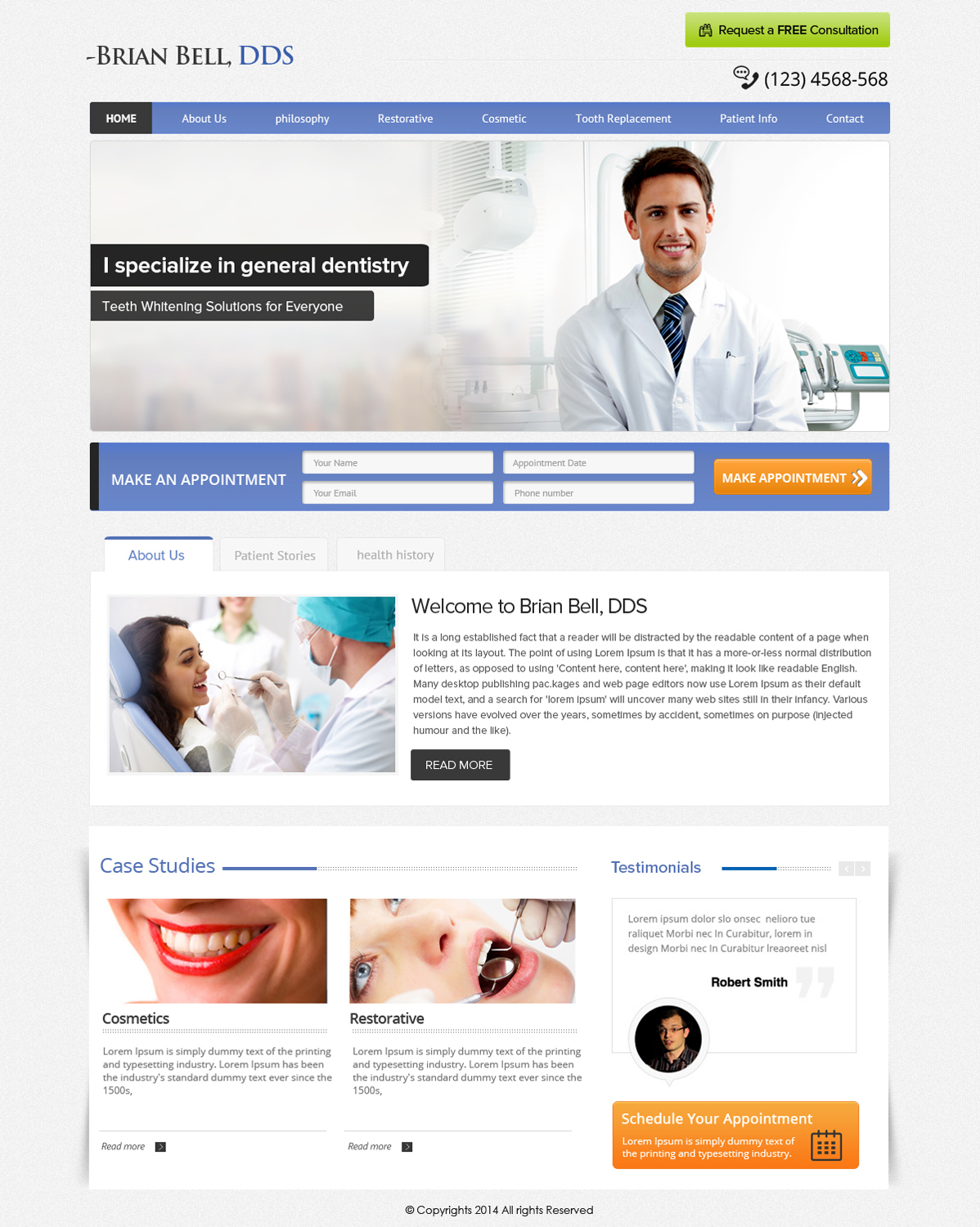 Web Design by OM for Brian Bell, DDS | Design #3589270