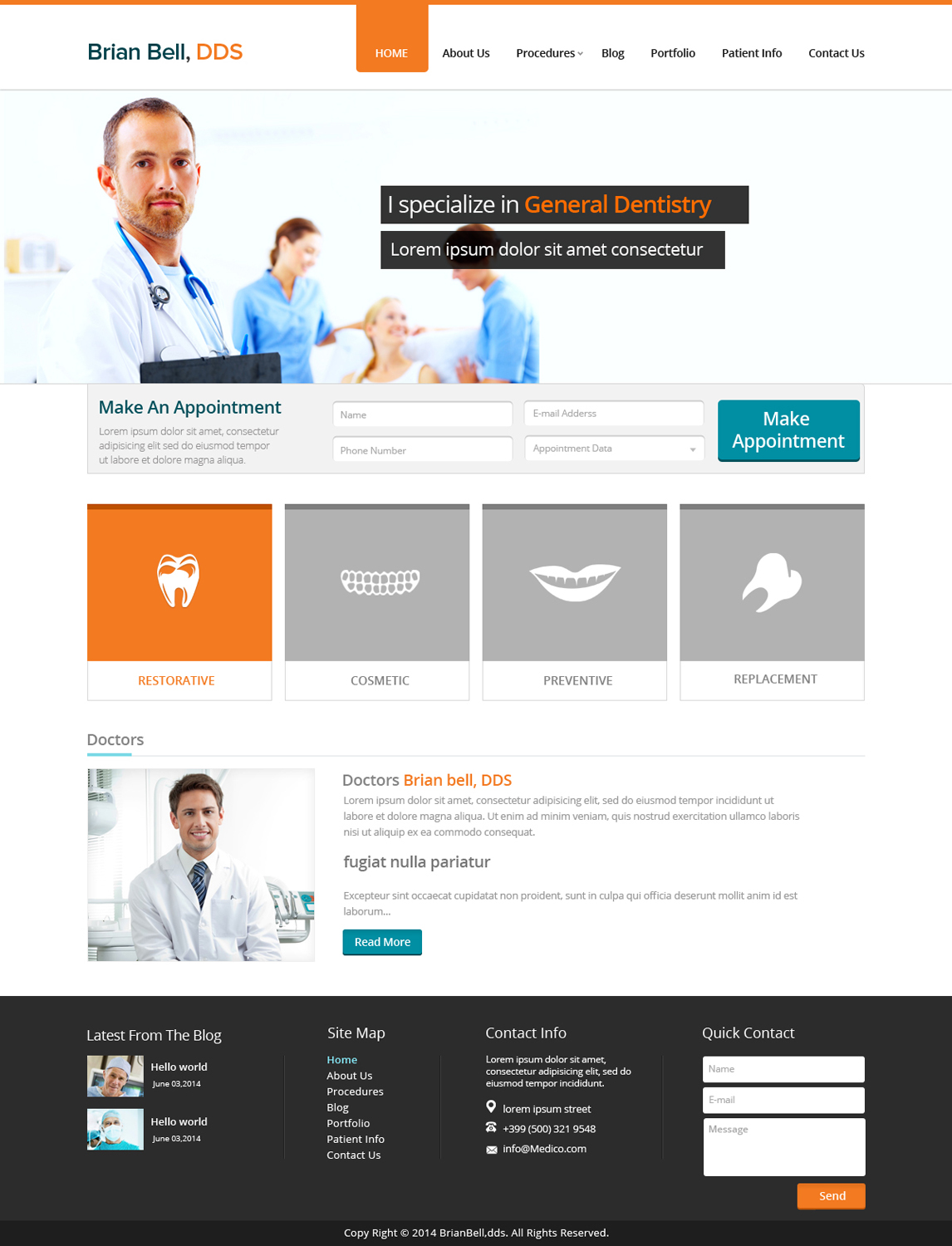 Web Design by OM for Brian Bell, DDS | Design #3589282