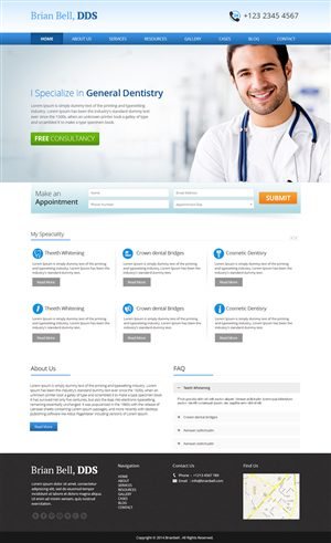 Web Design par OM pour Brian Bell, DDS | Design : #3589286