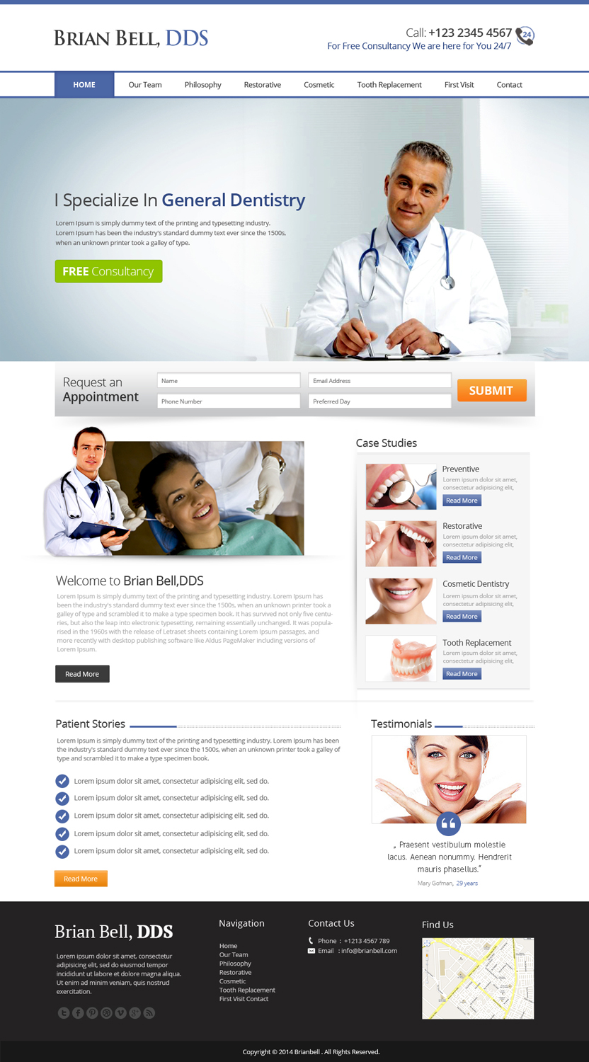 Diseño Web por OM para Brian Bell, DDS | Diseño #3596813