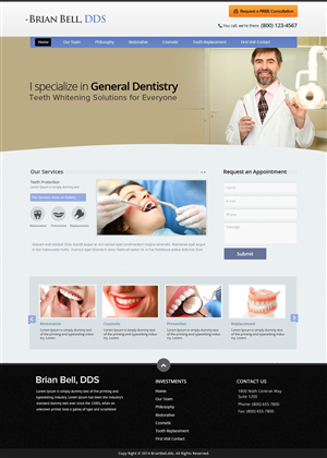 Web Design par OM pour Brian Bell, DDS | Design : #3596830