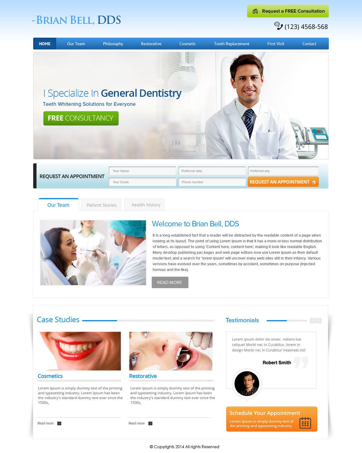 Web-Design von OM für Brian Bell, DDS | Design #3618932