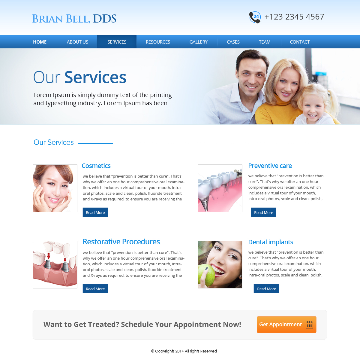Web Design by OM for Brian Bell, DDS | Design #3674919