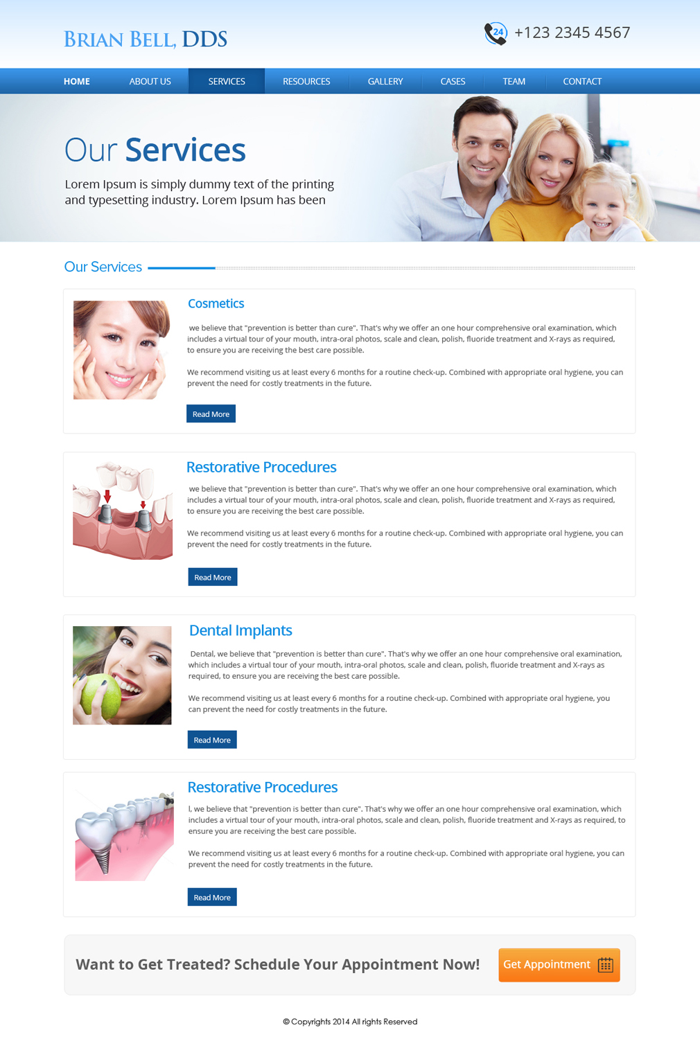 Web-Design von OM für Brian Bell, DDS | Design #3674929