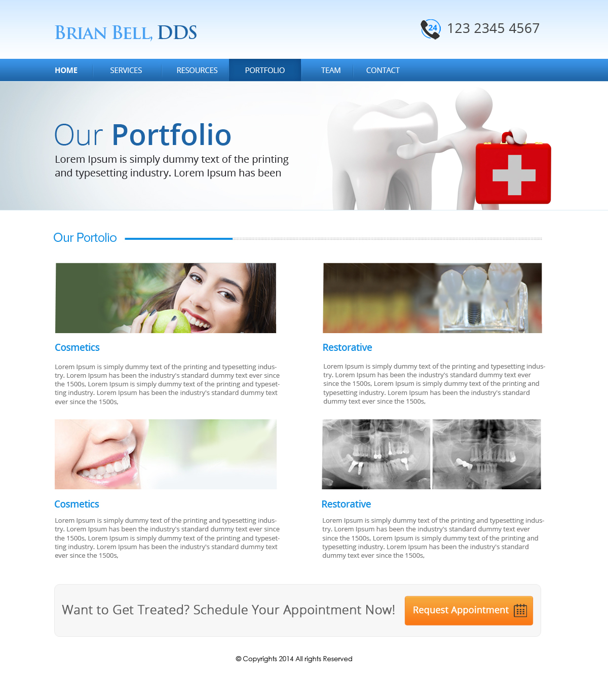 Web Design by OM for Brian Bell, DDS | Design #3688921