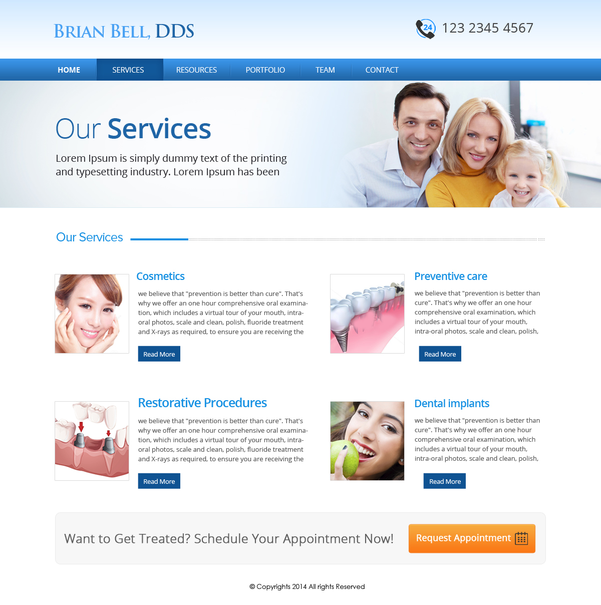 Web Design by OM for Brian Bell, DDS | Design #3688954