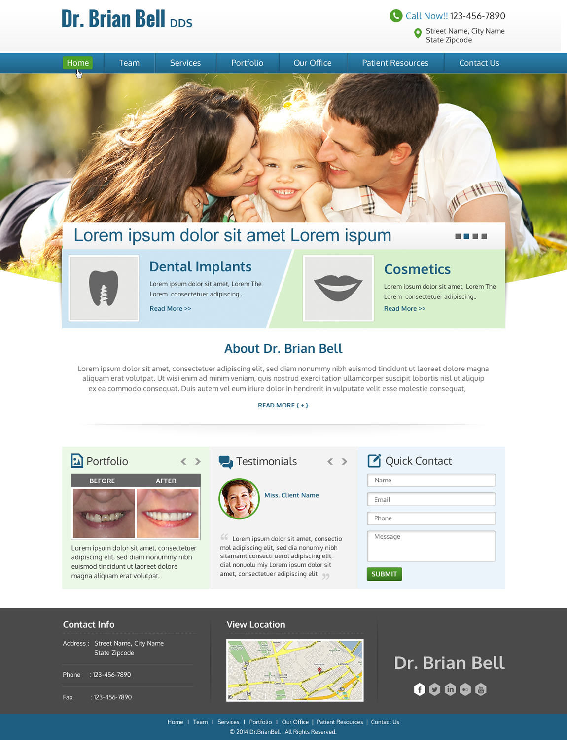 Web Design by Sbss for Brian Bell, DDS | Design #3620613