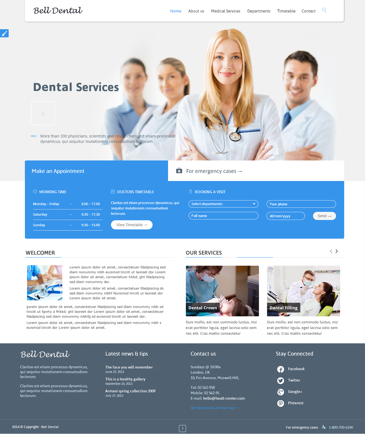 Web Design by bocalm for Brian Bell, DDS | Design #3634038