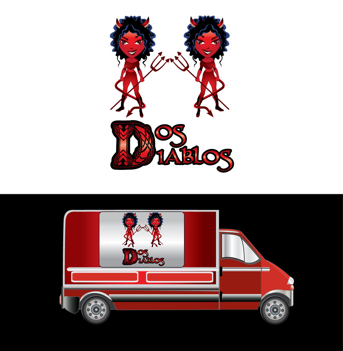 Diseño de Logo por Bling Connect Ink para Dos Diablos | Diseño #907729